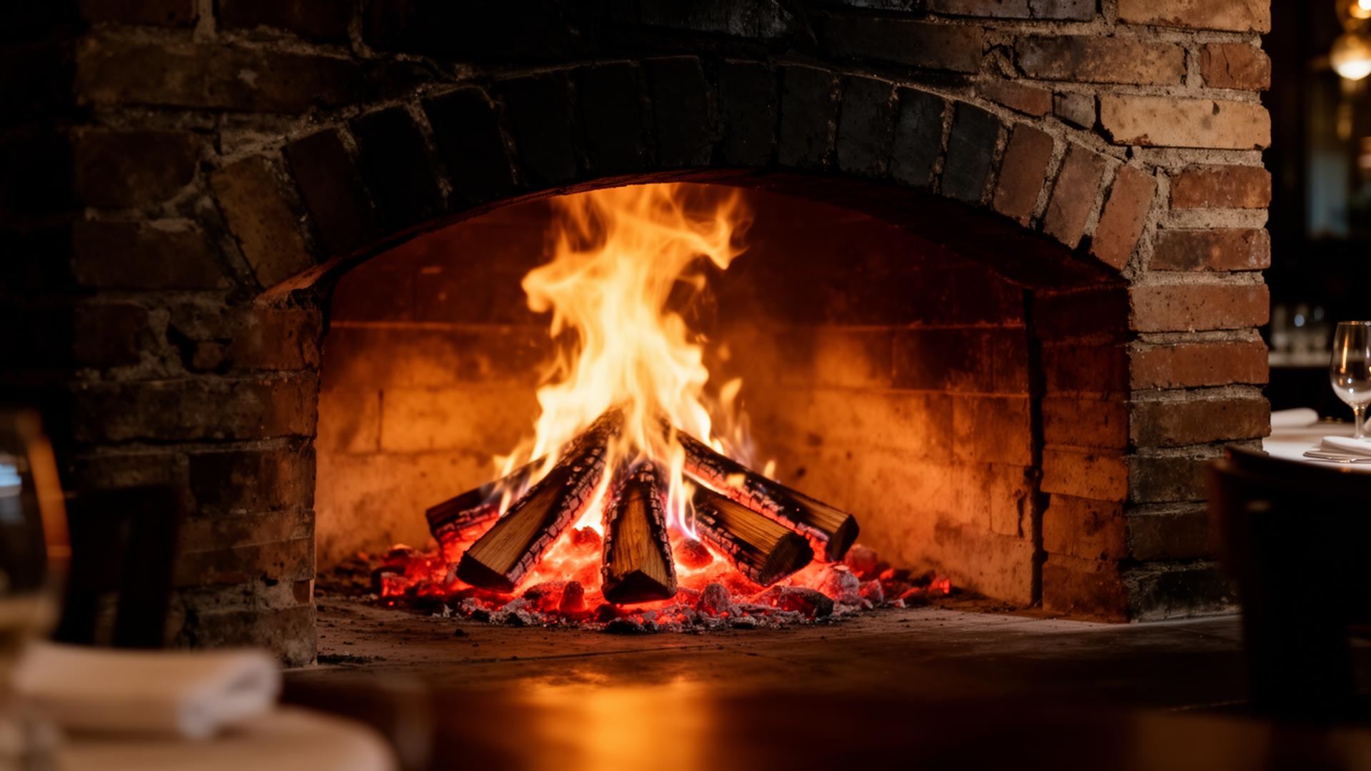 Wood-fired brick hearth